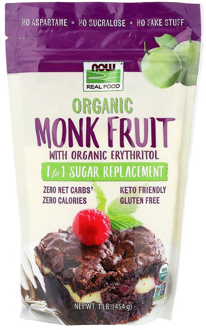 나우푸드 오가닉 몽크 과일 파우더 분말 가루 454g(대체설탕), 1개, 454g