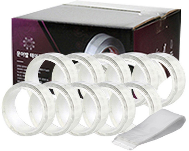 나노 도깨비 아크릴 양면 겔테이프 10개 + 미끄럼방지패드 12줄, 1세트