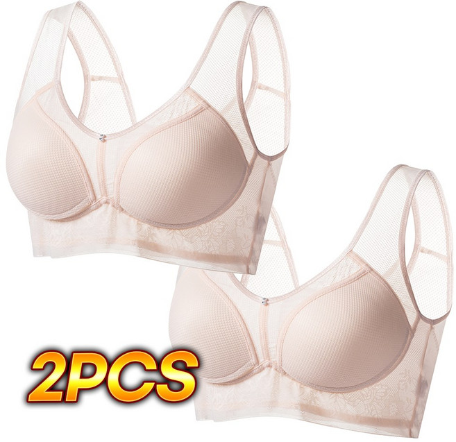 한미 인견 노라인 초경량 몰드 스포츠브라 2p