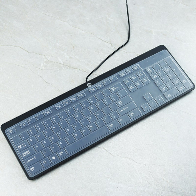 HP적용KBAR211 데스크톱 PC KU1469 요철 실리콘 키패드 필름 보호필름 커버 음소거 적용, 투명, 하나, 1개