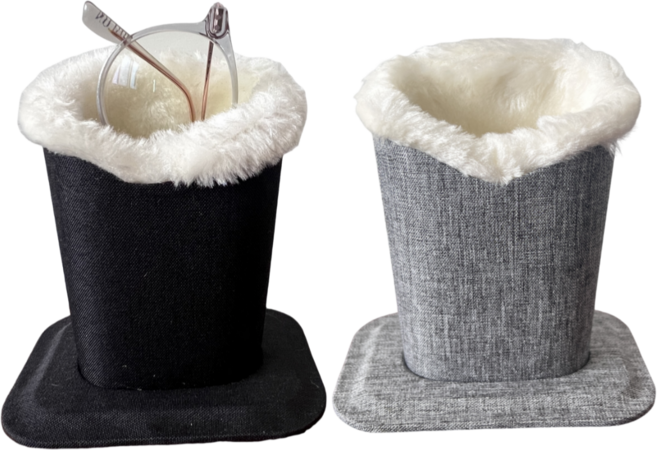 DEEPSUN 안경렌즈 스크래치 방지 거치대 블랙+그레이, 2개