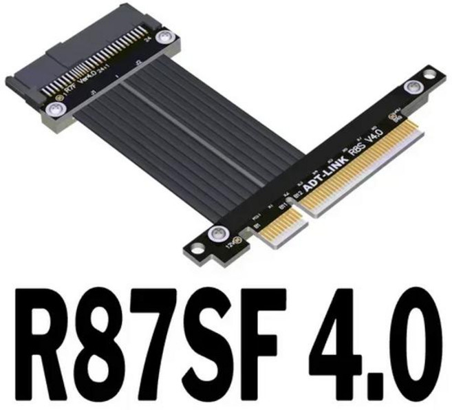 ADT PCIe 3.0 4.0 X8 포트-M.2 NVMe 어댑터 케이블 Wifi U.2 SSD 0.03m-1m 용 미니 SFF-8639 확장, 02 R87SF 4.0, 02 0.45m