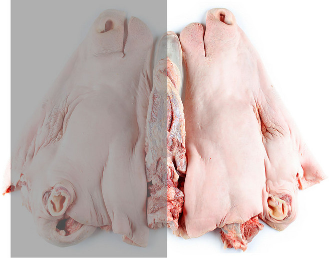 한우 거세 소머리정육 발골 반마리 (뼈없음), 1개