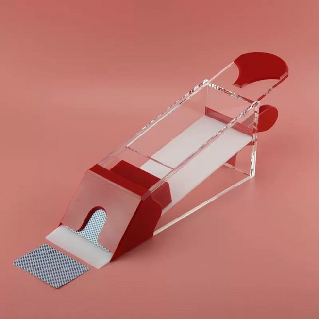 바카라 보관 케이스 칩 카드슈 카드 아크릴 카지노 홀덤 게임 박스 블랙잭, 1개, D. 붉은 머리 카드 기계