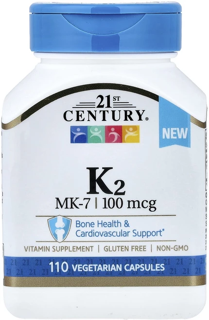 21st 센츄리 K2 MK-7 100mcg 베지캡슐 110정, 6개 - 쿠팡