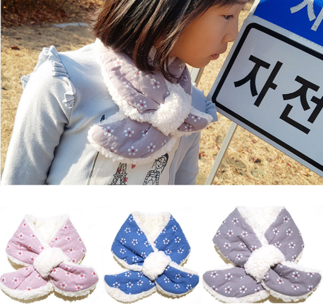 보들보들 아동용 뽀글이 고리 목도리 머플러 넥워머 어린이 쁘띠 스카프