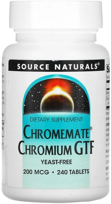 소스네츄럴스 크로뮴 피콜리네이트 200mcg 240정, 1개 - 쿠팡