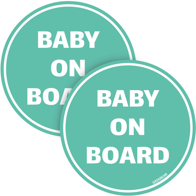 긱베어 원형 베이비온보드, 6. 민트 스티커, 1개