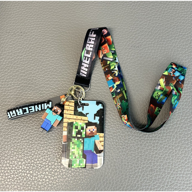 마인크래프트 목걸이형 카드수납+키링