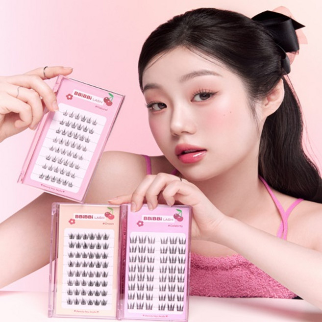 키보 노글루속눈썹 가닥속눈썹 삐삐래쉬 모음, 글램, 2개