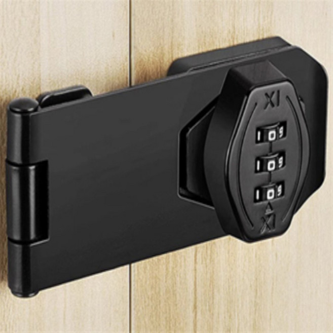 스토어연 비밀번호잠금방식 경첩자물쇠 중학교사물함자물쇠, 블랙