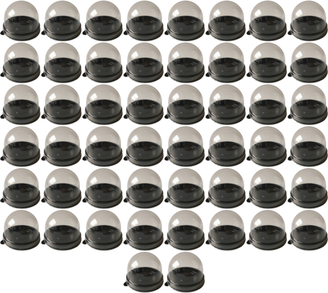 빈담 두쫀쿠 원형 포장 용기, 50개, 블랙