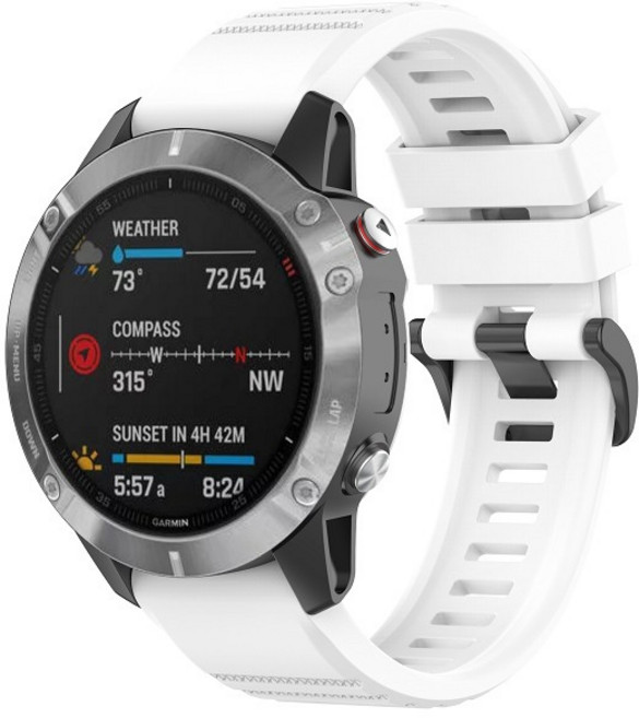 Garmin Forerunner 955 22mm 快拆矽膠錶帶, 白色, 1個