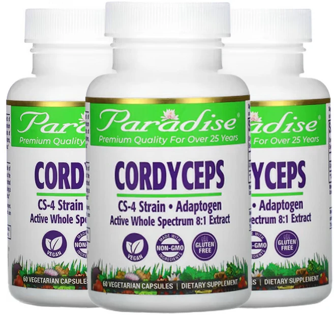 [60캡슐] 파라다이스허브 CS 균주 4종 동충하초 베지캡슐 60정, 3개 - 쿠팡
