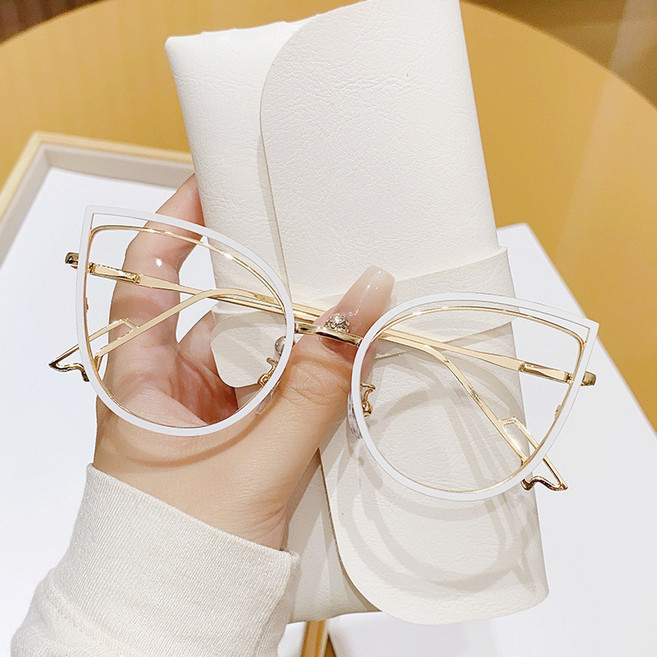 반뿔테안경 반테안경 레트로 여자 안경테 캣츠아이 N