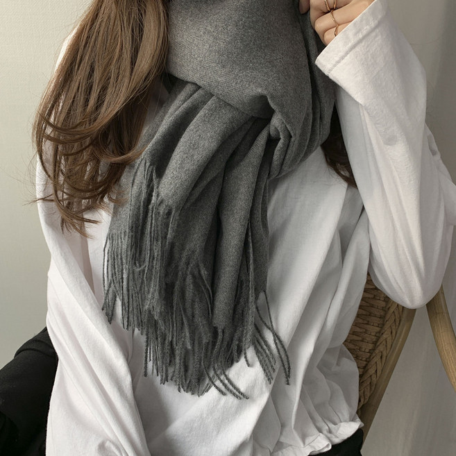 블루씨티 버진울 기모 퀄리티 좋은 커플 겨울 목도리 머플러