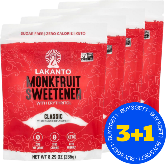 라칸토 Lakanto 몽크프루트 스위트너 에리스리톨 포함 감미료 클래식 235g / 해외직구 미국정품, 4개