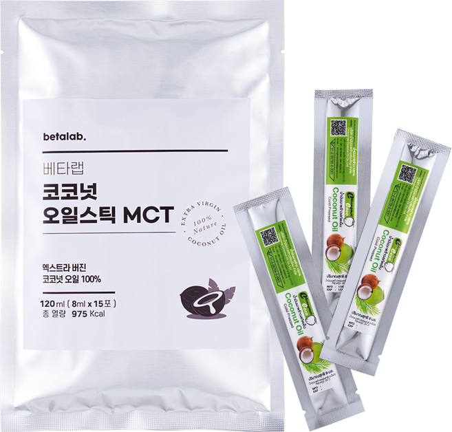 베타랩 코코넛오일 스틱 MCT 방탄커피 당독소 방탄두유 8ml 15포 다이어트, 1개