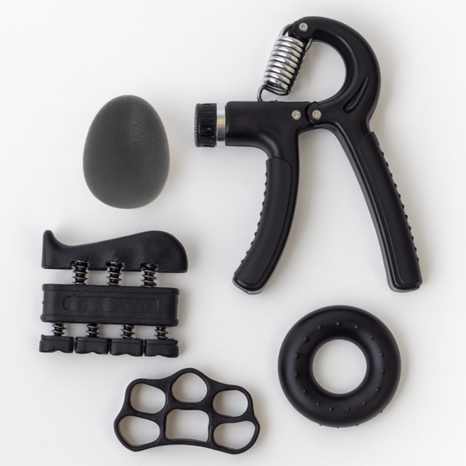 태도 몬스터 파워 강도조절 악력기 세트 손가락 근력기 + 악력링 + 손가락 스트레칭기 포함 총 5종, 1개