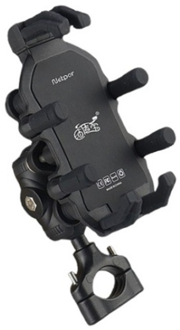 오토바이 바이크 충격방지 휴대폰 거치대 코나츠, 핸들형, 블랙