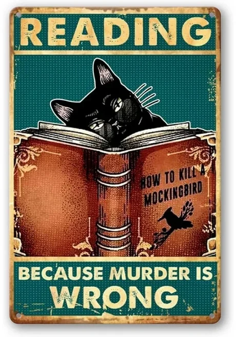 레트로 고양이 커피 금속 로그인 빈티지 주방 표지판 벽 장식 살인은 잘못된 재미 있은 바 아트 포스터, A. 20x30cm, 16 TYA0827-11, 1개