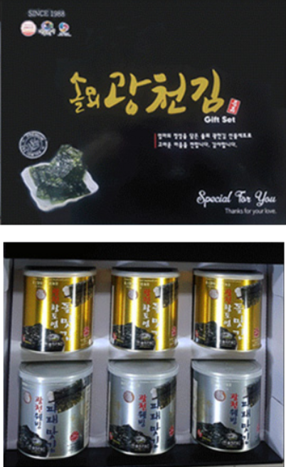 캔 깡통 김 선물세트 설 명절 돌김 파래김 각3캔 김세트, 1개, 단품