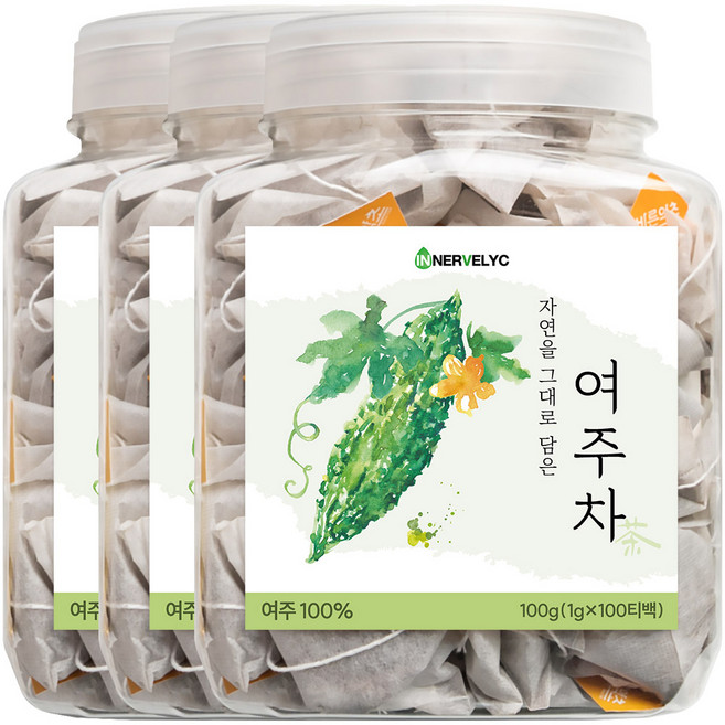 이너블릭 여주차 1500만 티백 판매 돌파 PLA 친환경 필터, 100g, 3개, 100개입