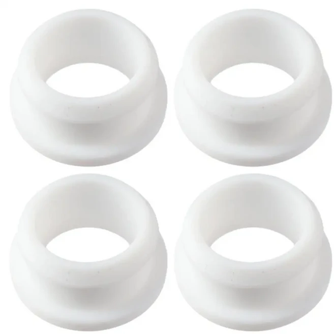 4개 라운드 고무 그로밋 검정색 흰색 실리콘 고무 고무 플러그 구멍 그로밋 케이블 와이어 구멍 플러그 전, Dia 15mm x ID 11mm, White