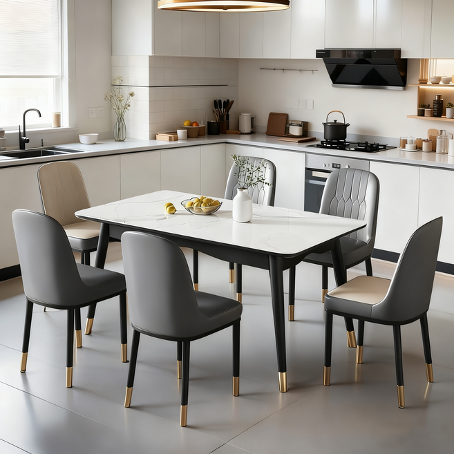 (1+1) 북유럽 더블컬러 가죽 식탁의자 커피숍 2인용 의자, 2개, 연한 회색