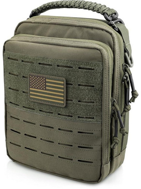 WYNEX Tactical Molle 관리 파우치 유틸리티 EDC 파우치 오거나이저 모듈식 공구 파우치 이중 레이어 디자인 의료용 EMT 부착 가방 대용량 탄성 웨빙 인서