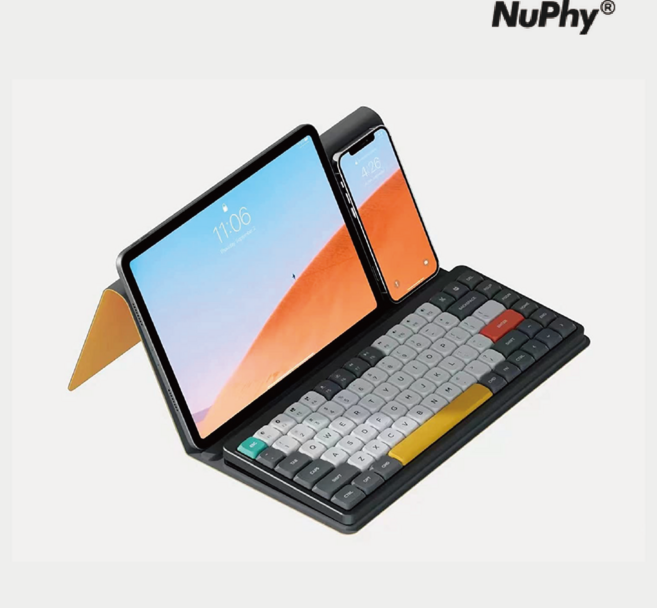 NUPHY AIR75 누피 에어75 기계식 키보드 + xclusive Leather case, Red