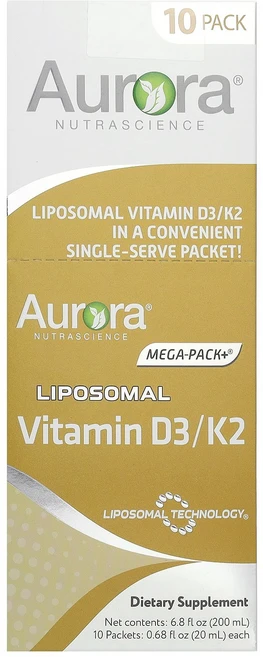 오로라뉴트라사이언스 Aurora Nutrascience 리포소말 CoQ10/PQQ+ 10팩 각 20ml(0.68fl oz) AUN-20028, 10 개 - 쿠팡