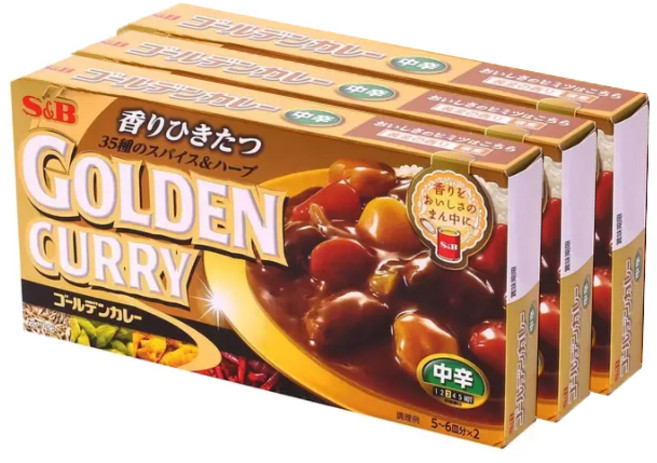 에스앤비골든 카레 중간매운맛, 198g, 3개