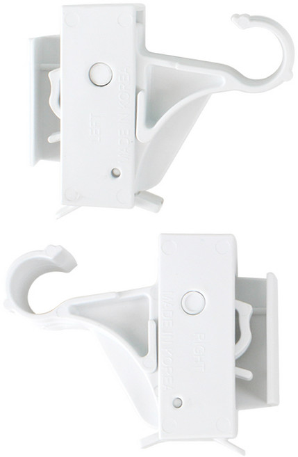 국산 무타공 커튼봉(25mm) 브라켓2개입 창틀샷시고정, 화이트, 2개