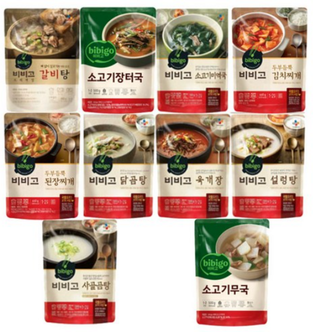 비비고 즉석국 10종, 1세트, 500g