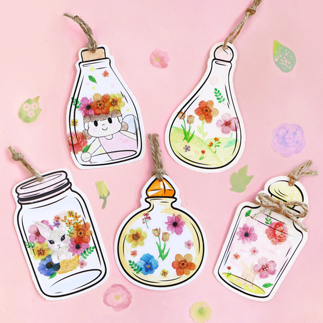 봄꽃 책갈피 5set, 단품, 단품