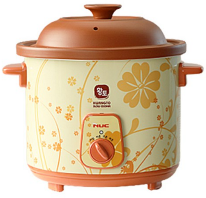 엔유씨 황토 슬로우쿠커 꽃 3.5L, 3단계조절 (NSC-3052)