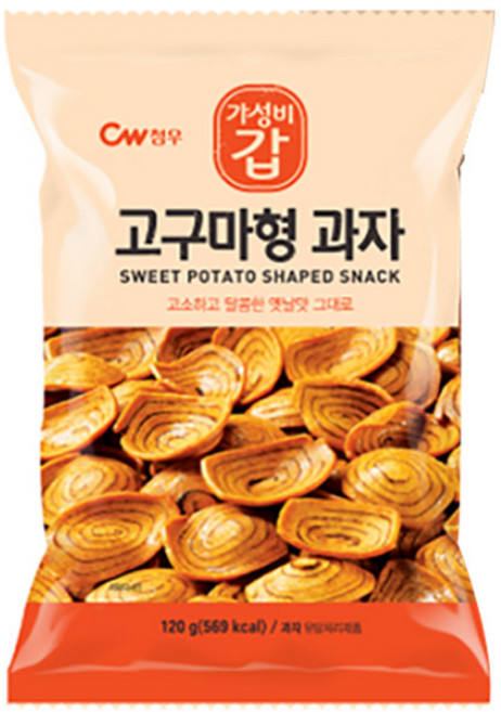 청우식품 고구마형과자, 120g, 18개