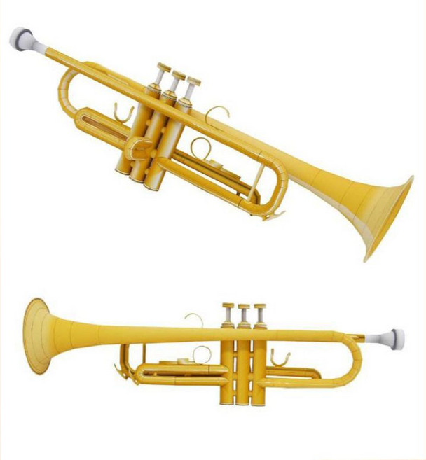 플라스틱트럼펫 초보자 트럼펫 연습용 입문용 리허설 나팔, 1개, 기본 색상, 단일 항목