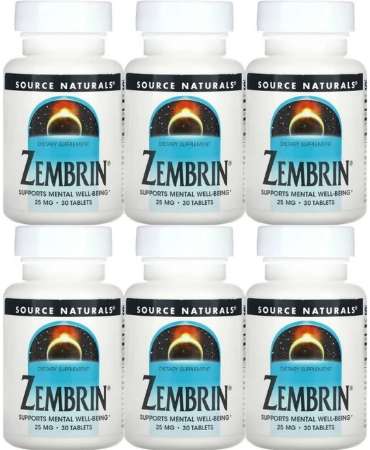 Source Naturals 소스내추럴스 젬브린 25mg 테블릿, 6개, 30정 - 쿠팡