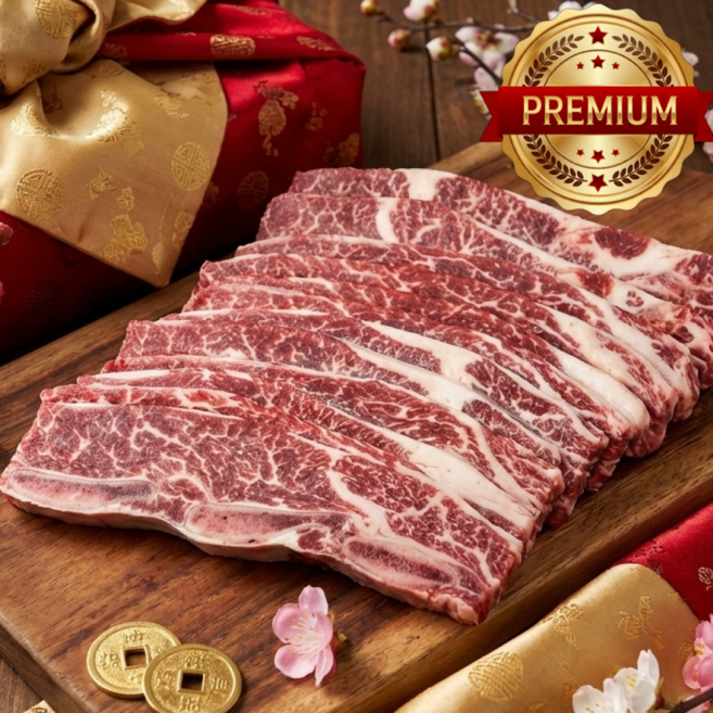 [설선물베스트] 프리미엄 꽃갈비 LA갈비 선물세트, 1세트, 1kg