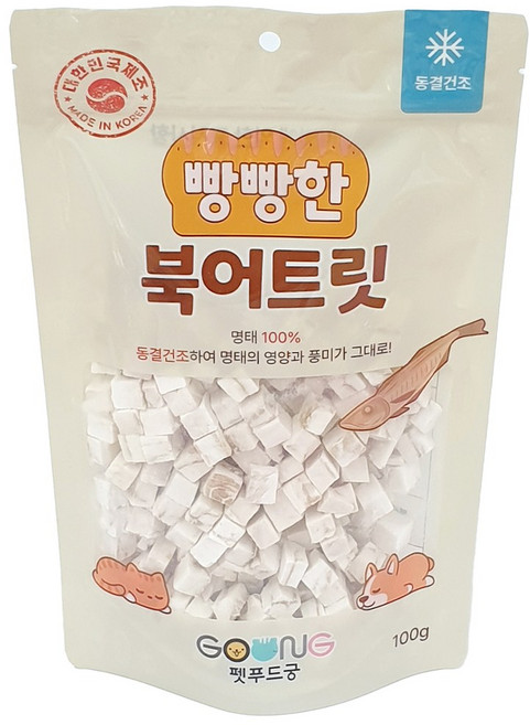 펫푸드궁 빵빵한 동결건조 트릿, 북어, 100g, 1개, 북어