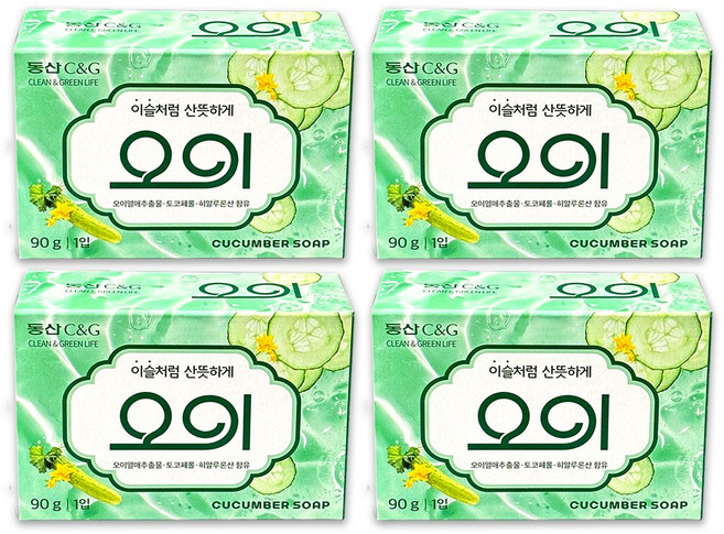 바디케어 동산 싱싱한 오이비누 90g 4개입