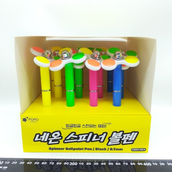 네온스피너볼펜 16개입