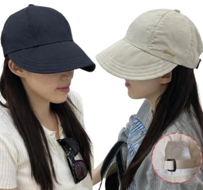 러블루 1+1 빅사이즈 벨크로 보넷 버킷햇 벙거지모자 자외선차단 썬캡모자
