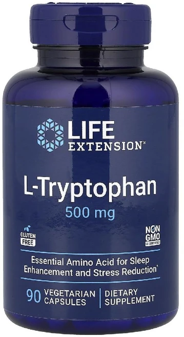 라이프익스텐션 L-트립토판 500mg 베지캡슐 90정, 5개 - 쿠팡
