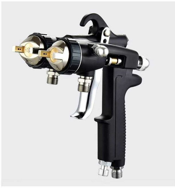 쌍두건 페인트 도장 탄성코트건 스프레이건 후끼 이중헤드, 1개