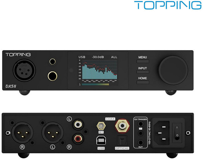 TOPPING 토핑 2세대 DAC 헤드폰 앰프, DX5 II 블랙