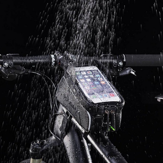 찐노마진몰 자전거 프레임 가방 휴대폰 거치대 방수 터치, 1개