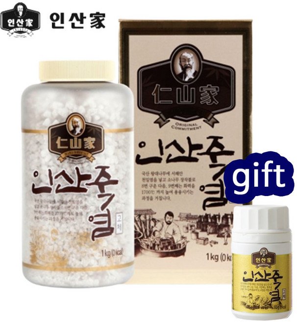 인산가 인산가 9회 죽염 고체 1kg+정품 80g(증정) 9번구운 인산죽염 소금 + 건강간식 사은품, 1kg, 1개